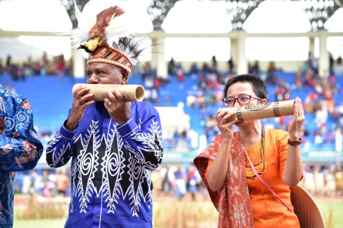 Ribuan Alat Musik Fu Dibunyikan Tandai Pembukaan Kman Vi Cenderawasih Pos 7552