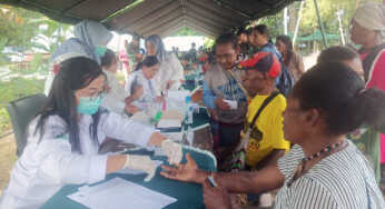 Rindam XVII/Cenderawasih Gelar Pemeriksaan Dan Pengobatan Gratis