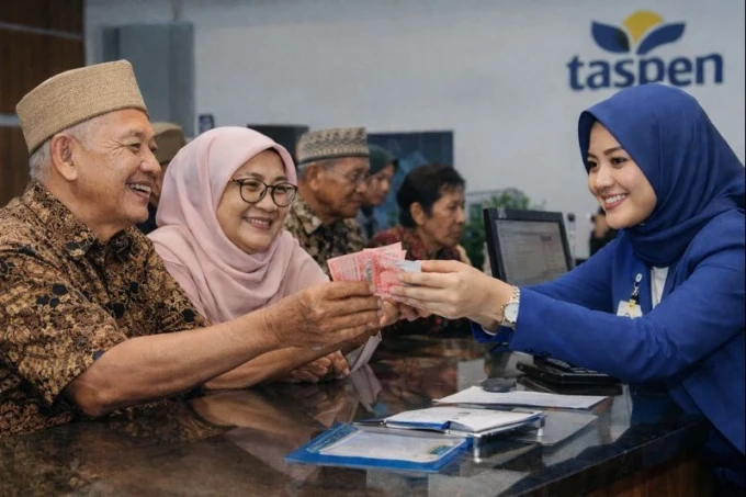2-Ilustrasi pensiunan PNS dan Taspen (AI)