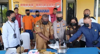 420 Gram Sabtu Senilai Rp1 Miliar Dimusnahkan