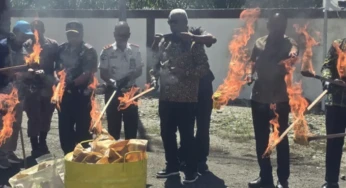 11 Ribu Barang Bukti Kejahatan Dimusnahkan