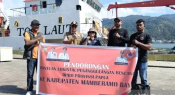 BPBD Papua Distribusikan Bantuan Logistik ke Kabupaten Mamberamo Raya