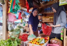 Harga Komoditas Pertanian dan Bahan Pokok di Pasar Pharaa Sentani Melonjak f-3 TENGAH