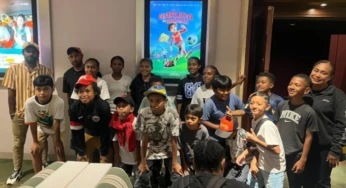 Puluhan Pemain SSB Asyik Nonton Film Garuda di Dadaku