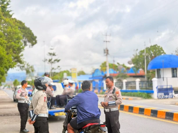 Satlantas Polres Jayawijaya Laksanakan Hunting Kendaraan Berknalpot Brong
