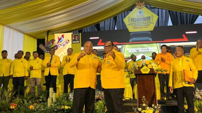 Piter Gusbager Kembali Nakhodai DPD Golkar Kabupaten Keerom