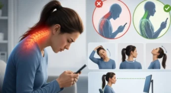 Sering Menunduk Melihat Ponsel? Waspadai “Text Neck”