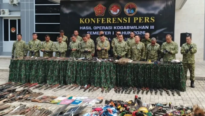 Kogabwilhan III Sita 47 Senpi dan 3.000 Pohon Ganja Selama Semester I 2026