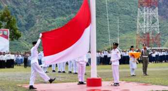 HUT ke-81 RI di Puncak Jaya Khidmat Tanpa Ada Gangguan