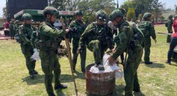 21,400 Kg Ganja Dimusnahkan Satgas Pamtas RI-PNG 725/WRG dan Polres Jayawijaya