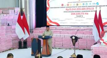 Rp13,24 Triliun Hasil Penertiban Kawasan Hutan untuk Sekolah dan Puskesmas